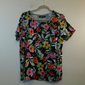 New York Collection Floral Tee Size XL